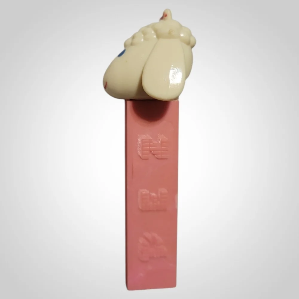 1 Vtg 1960's PEZ Easter White Lamb Chop Pink No Foot Candy Dispenser